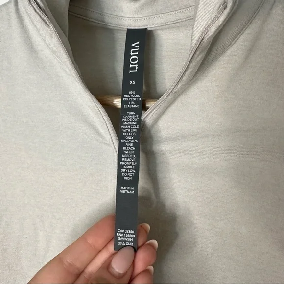 NWT Vuori Women’s Halo Essential Half-Zip Salt Heather Athleisure Quarter Zip XS - Picture 7 of 9